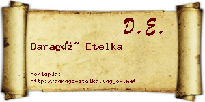 Daragó Etelka névjegykártya